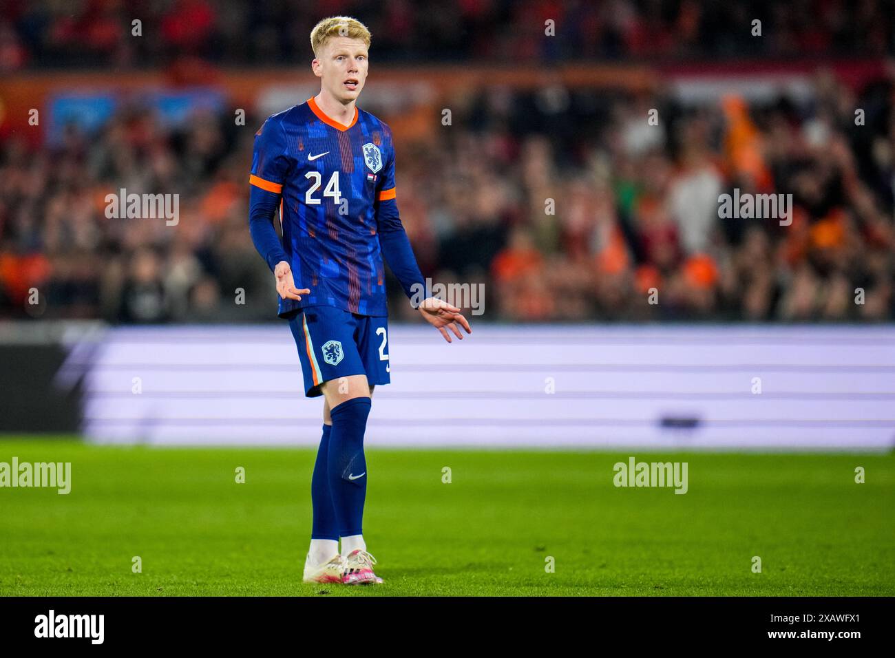 ROTTERDAM, NIEDERLANDE - 6. JUNI: Jerdy Schouten aus den Niederlanden sieht während des internationalen Freundschaftsspiels zwischen den Niederlanden und Kanada an Stockfoto