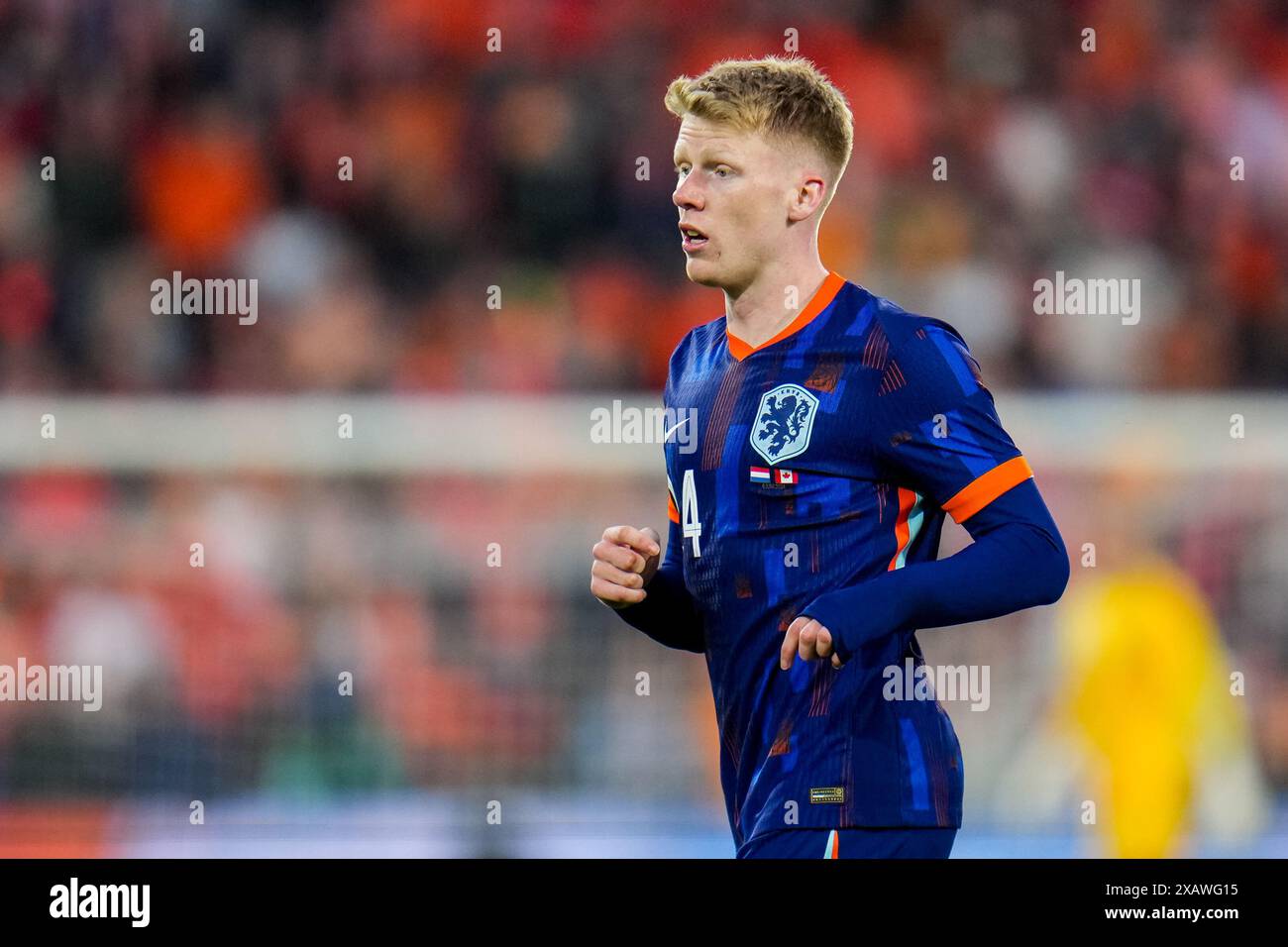 ROTTERDAM, NIEDERLANDE - 6. JUNI: Jerdy Schouten aus den Niederlanden sieht während des internationalen Freundschaftsspiels zwischen den Niederlanden und Kanada an Stockfoto