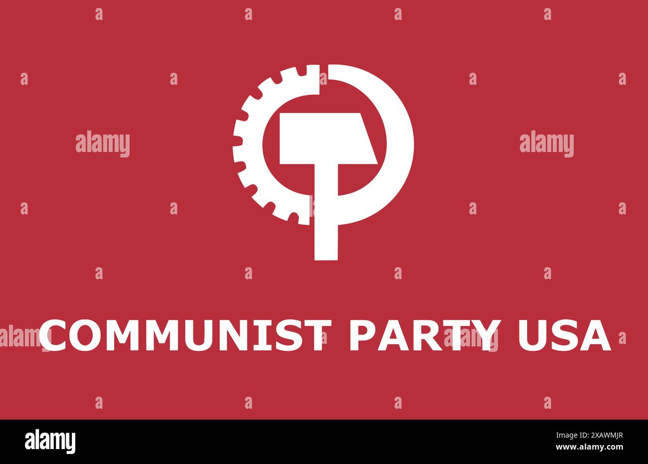 Logo der Kommunistischen Partei USA CPUSA Stockfoto