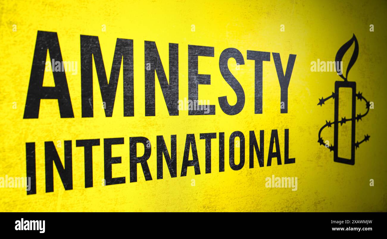 Die internationale ngo Amnesty International konzentrierte sich auf die Menschenrechte Stockfoto