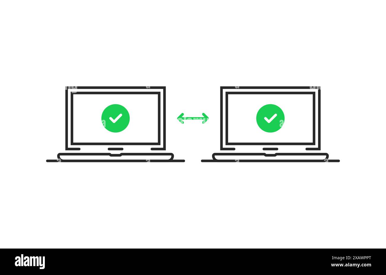 Lineare einfache Dateiübertragung oder Datensicherung Stock Vektor