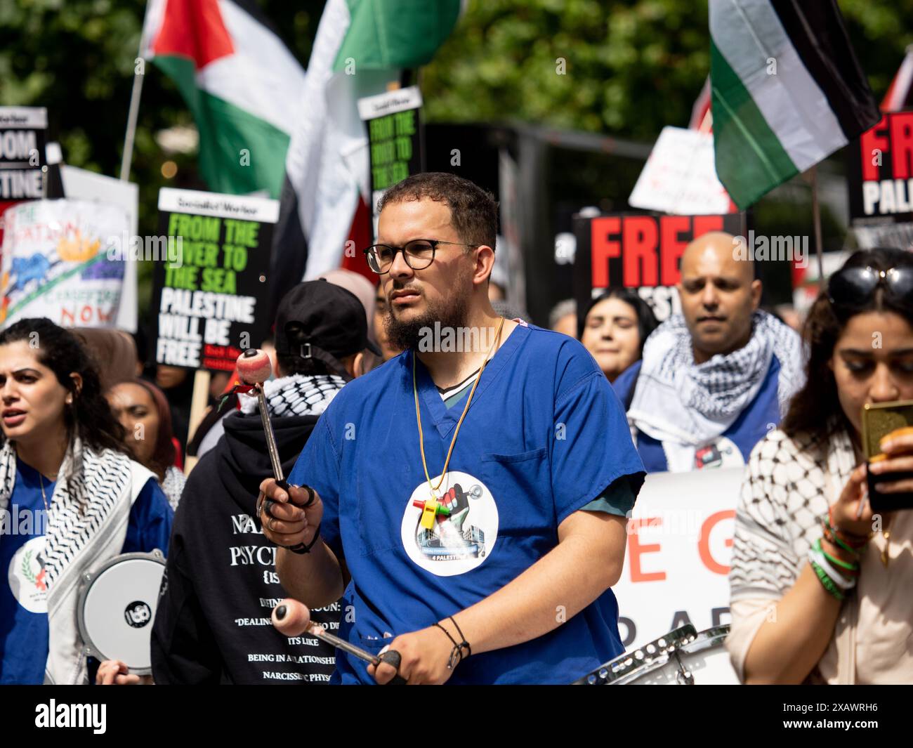 15. London Solidarity March, London, UK, 240824 Stockfoto