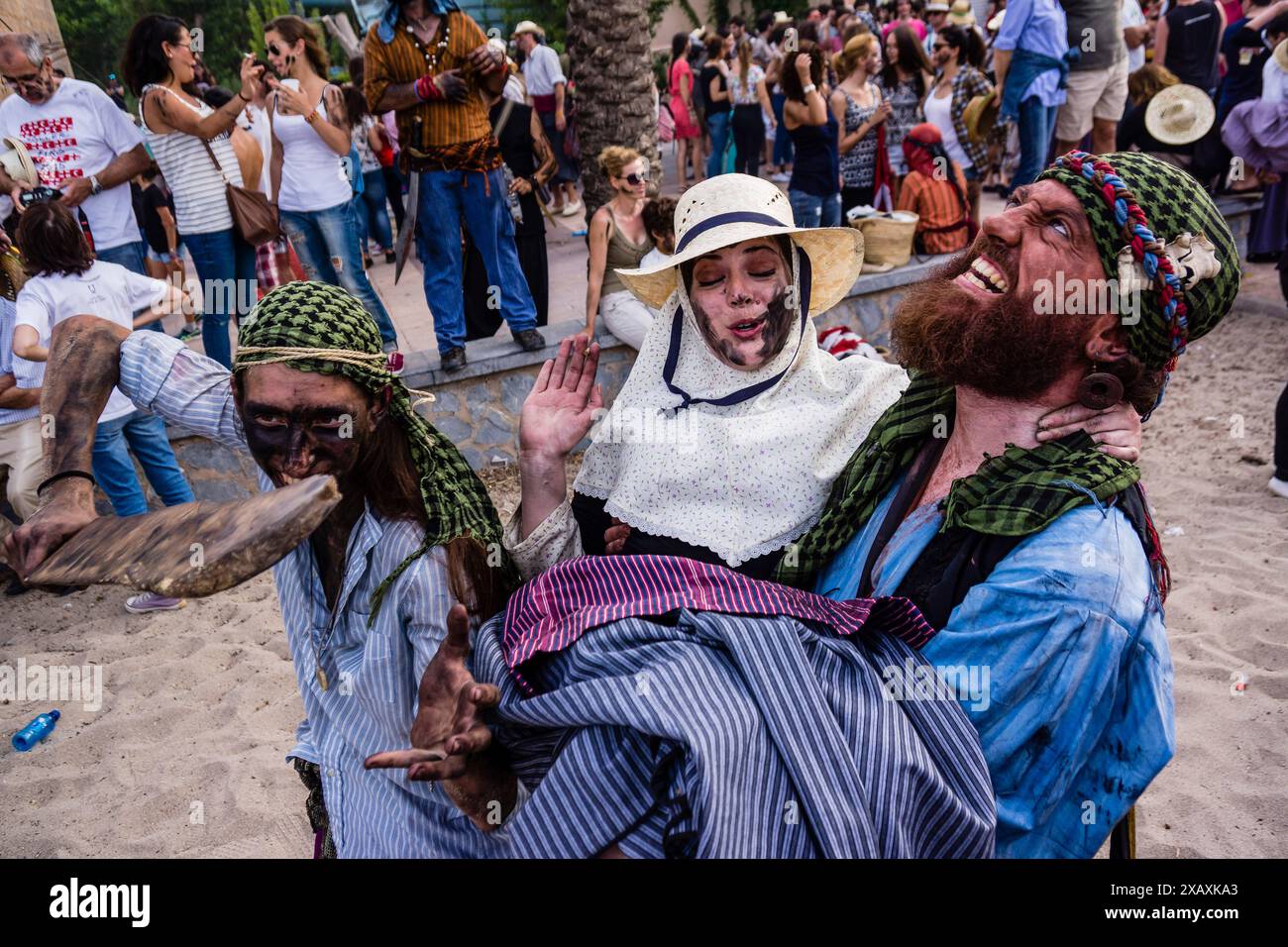 Schlacht von Pont den Barona, Mauren und Christen, es Firó, Soller, Sierra de Tramuntana, Mallorca, balearen, spanien Stockfoto