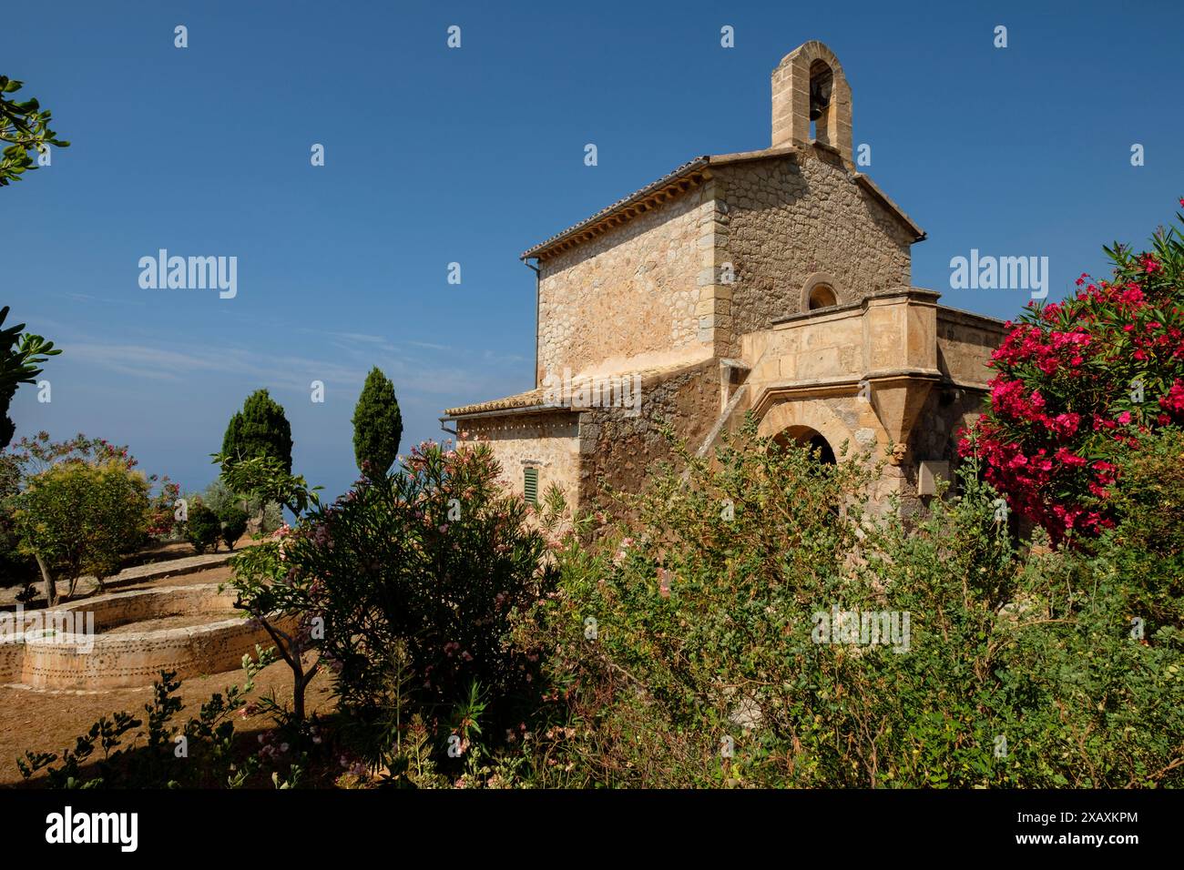 Kloster Miramar, Oratorium von 1877, Valldemossa, Sierra de Tramuntana, Mallorca, Spanien. Stockfoto