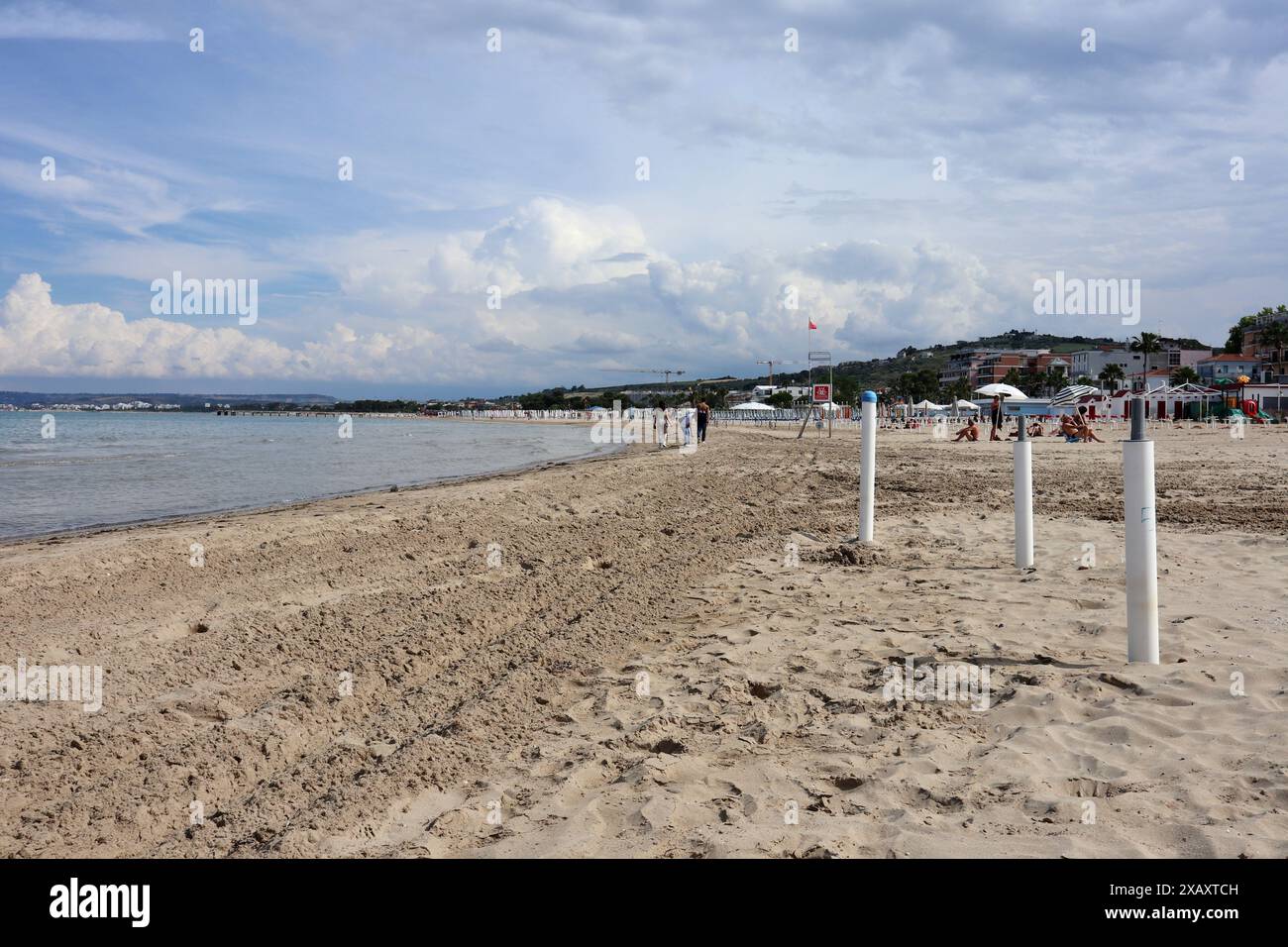 Vasto Marina - Panorama della spiaggia verso Sud Stockfoto