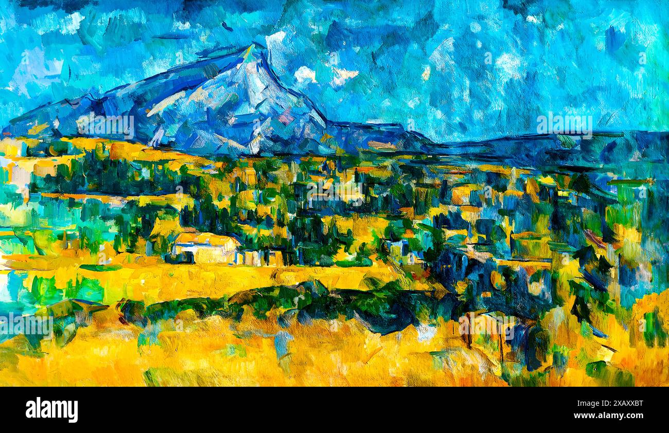 Mont Sainte-Victoire Paul Cezanne (Französisch, Aix-en-Provence 1839-1906 Aix-en-Provence) Datum: Ca. 1902-6. Öl auf Leinwand. 1/2 x 38 1/4 Zoll (57,2 x 97. Stockfoto
