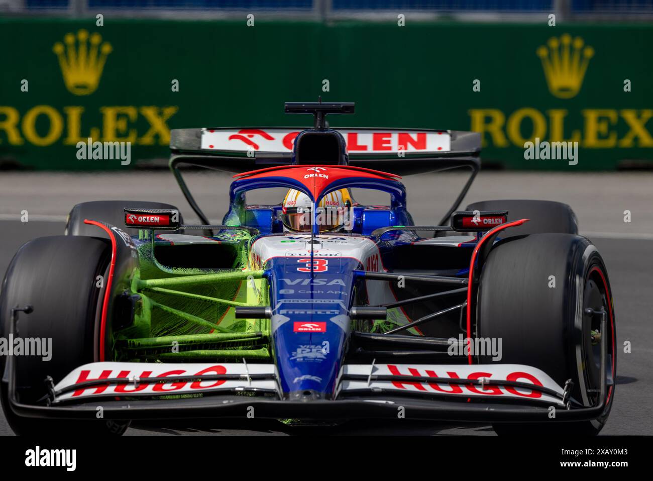 Montreal, Kanada. Juni 2024. Daniel Ricciardo aus Australien fuhr die (3) Visa Cash App RB VCARB01 Honda RBPT während des GP du Canada, Formel 1, auf dem Circuit Gilles Villeneuve. Quelle: Alessio Morgese// Emage / Alamy Live News Stockfoto