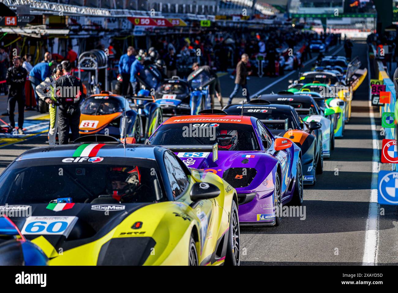 Le Mans, Frankreich. Juni 2024. Ambiance Pitlane, während der Hitze 3 der Ligier European Series 2024 auf dem Circuit des 24 Heures du Mans am 9. Juni 2024 in Le Mans, Frankreich - Foto Paulo Maria/DPPI Credit: DPPI Media/Alamy Live News Stockfoto