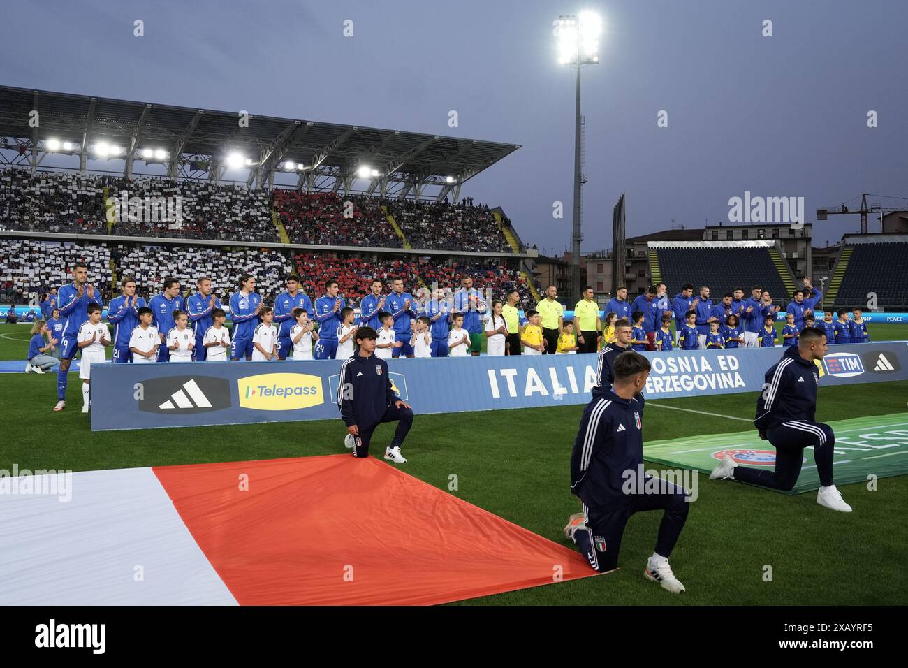 Empoli, Italien. Juni 2024. Stellen Sie sich während des Freundschaftsspiels 2024 zwischen Italien und Bosnien und Herzegowina im Carlo Castellani Stadion - Sport, Fußball - Empoli, Italien - Sonntag, 8. Juni 2024 (Foto: Massimo Paolone/LaPresse) Foto: LaPresse/Alamy Live News Stockfoto