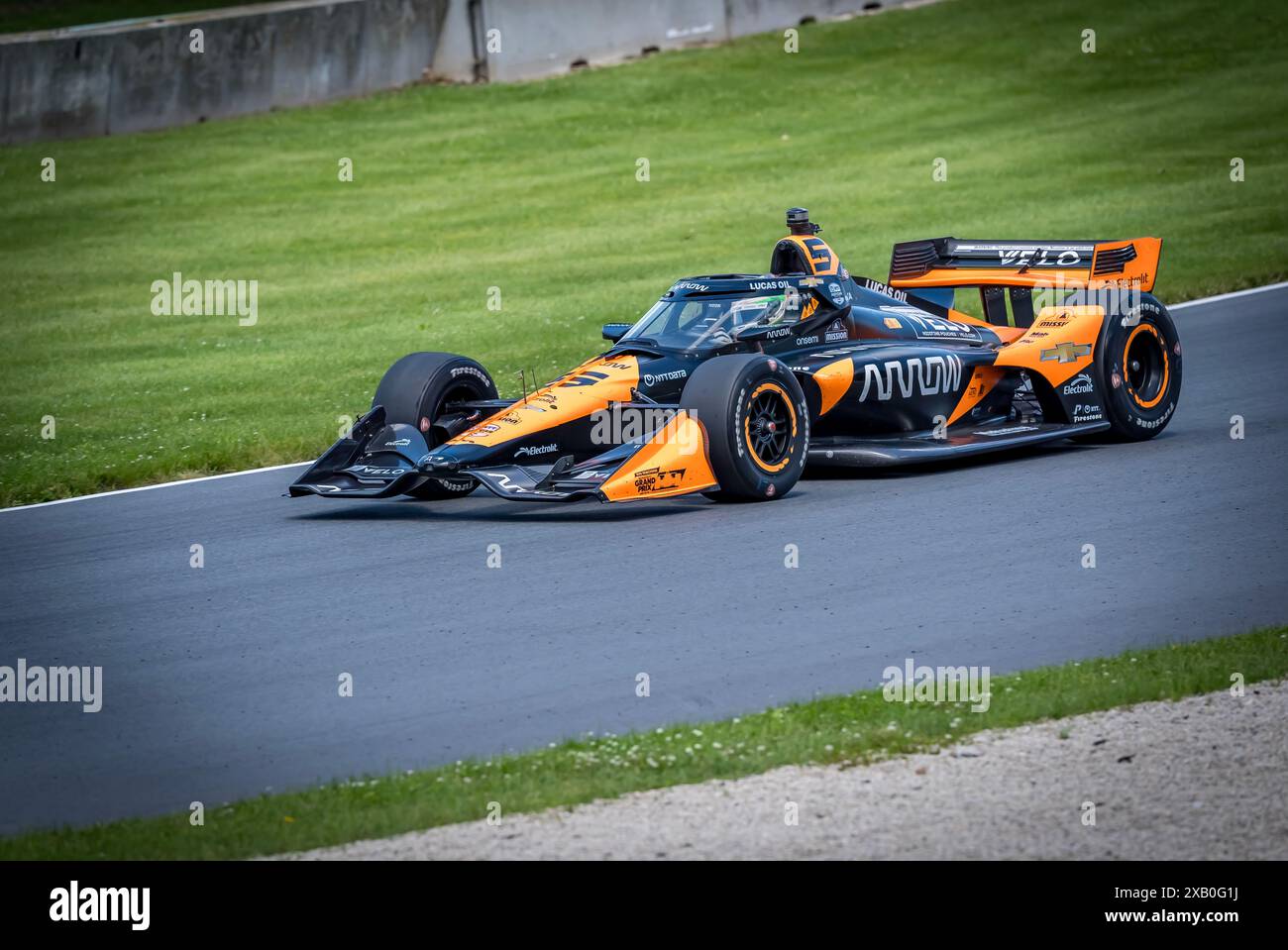 Elkhart Lake, Wi, USA. Juni 2024. PATO OWARD (5) aus Monterey, Mexiko, übt für den XPEL Grand Prix auf der Road America in Elkhart Lake, WI. (Kreditbild: © Walter G. Arce Sr./ASP via ZUMA Press Wire) NUR REDAKTIONELLE VERWENDUNG! Nicht für kommerzielle ZWECKE! Quelle: ZUMA Press, Inc./Alamy Live News Stockfoto