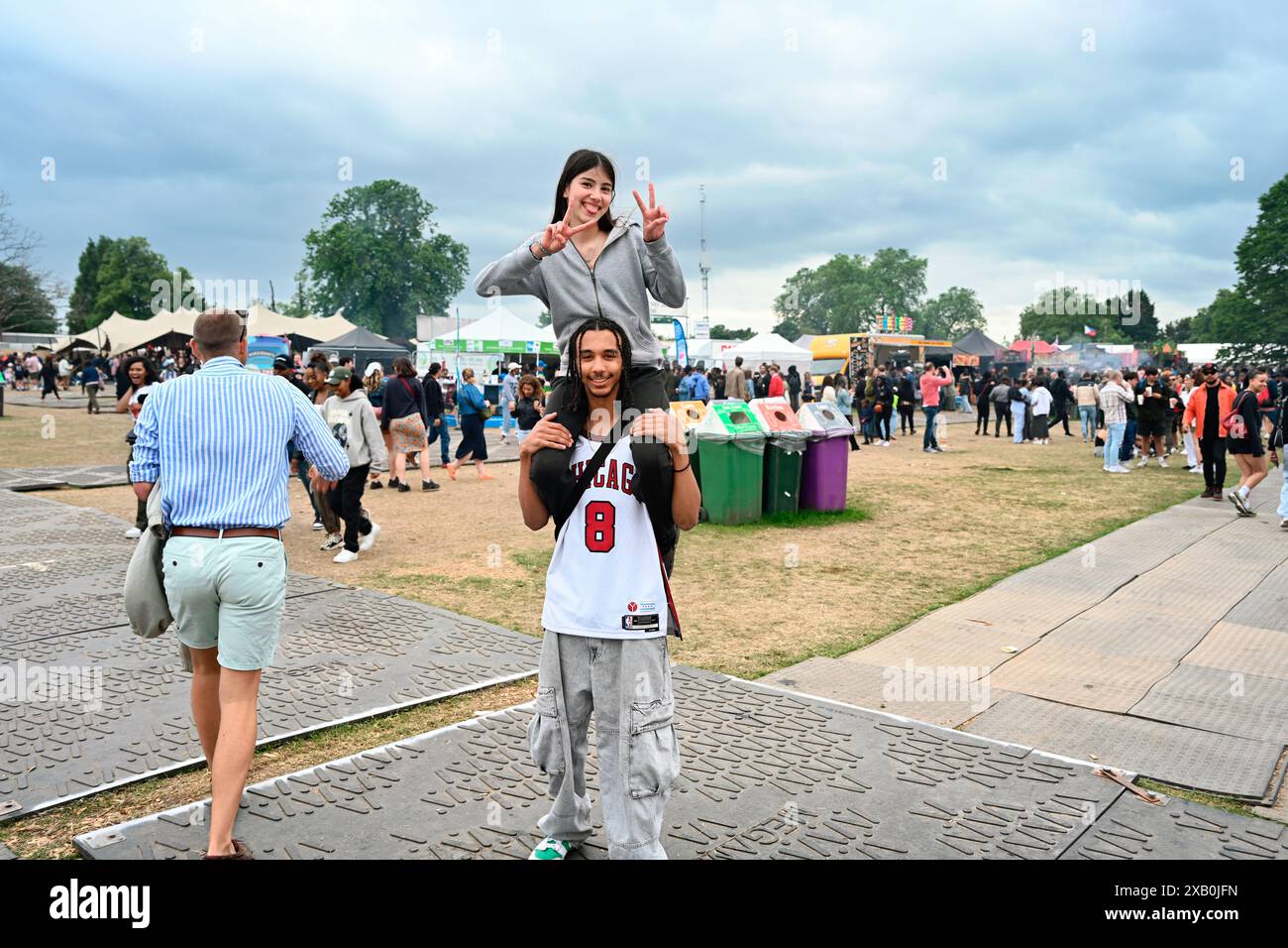 London, Großbritannien. Juni 2024. Tausende Reggers-Fans besuchen die Lambeth Country Show 2024 im Brockwell Park, London, Großbritannien. Quelle: Siehe Li/Picture Capital/Alamy Live News Stockfoto