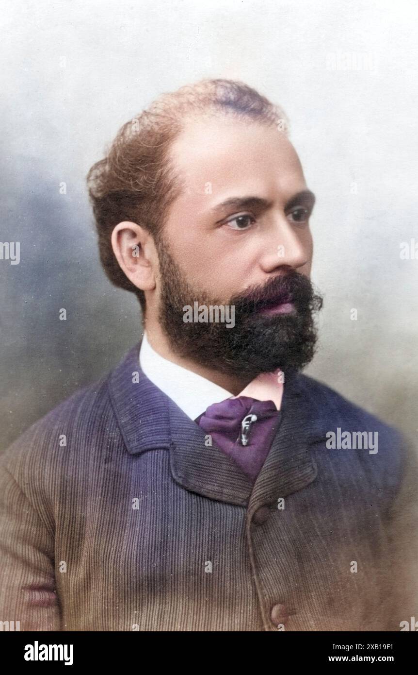 Marenco, Leopoldo, 11.8.1831 - 30.4,1899, italienischer Dramatiker, Porträt, POSTKARTE, ADDITIONAL-RIGHTS-CLEARANCE-INFO-NOT-AVAILABLE Stockfoto