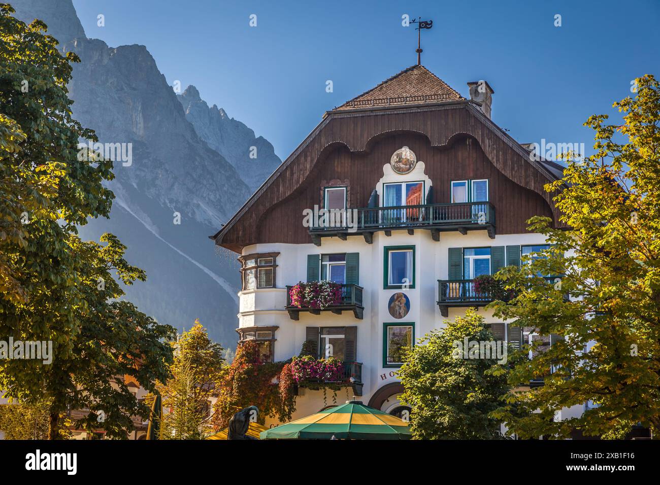 Geographie / Reise, Österreich, Tirol, Ehrwald, historisches Hotel, ADDITIONAL-RIGHTS-CLEARANCE-INFO-NOT-AVAILABLE Stockfoto