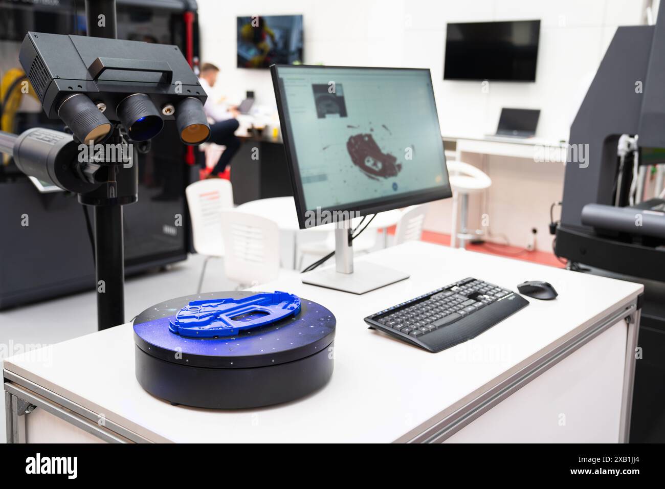 3D-Scanner für Reverse Engineering. Stockfoto