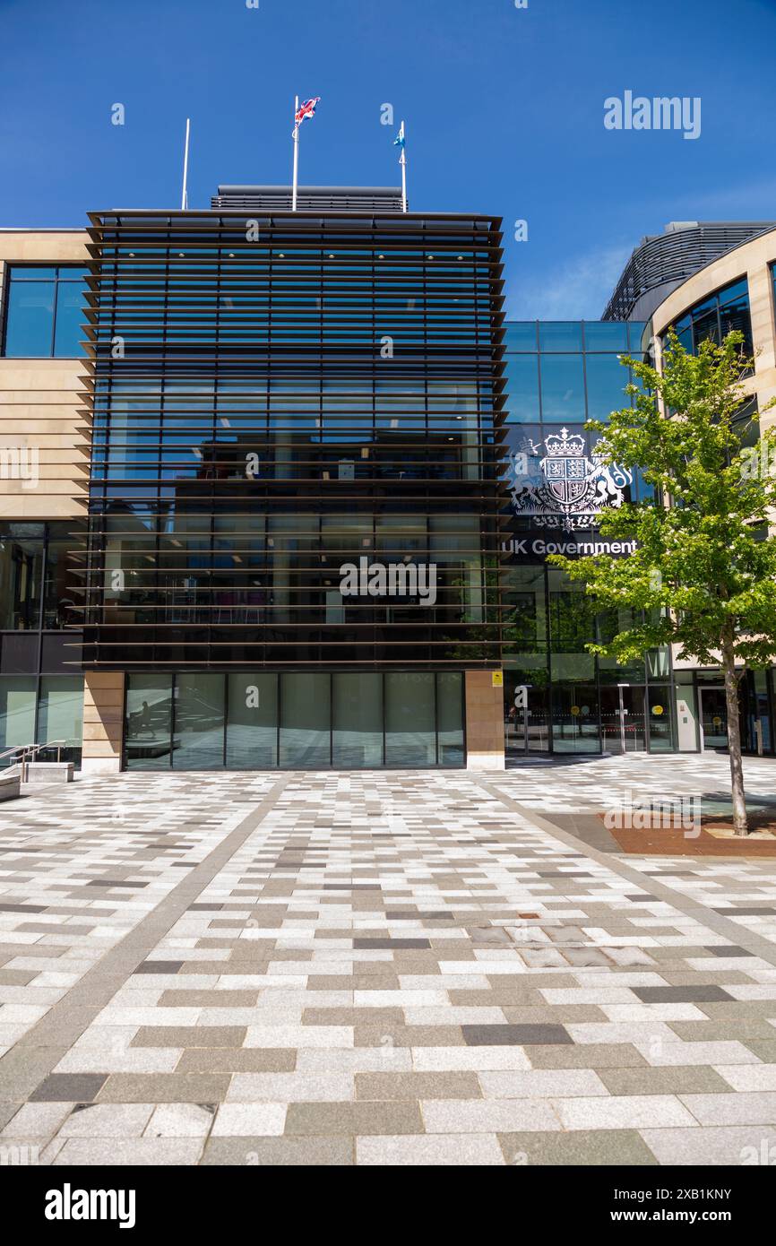 Queen Elizabeth House, britisches Regierungszentrum in Edinburgh, Schottland Stockfoto