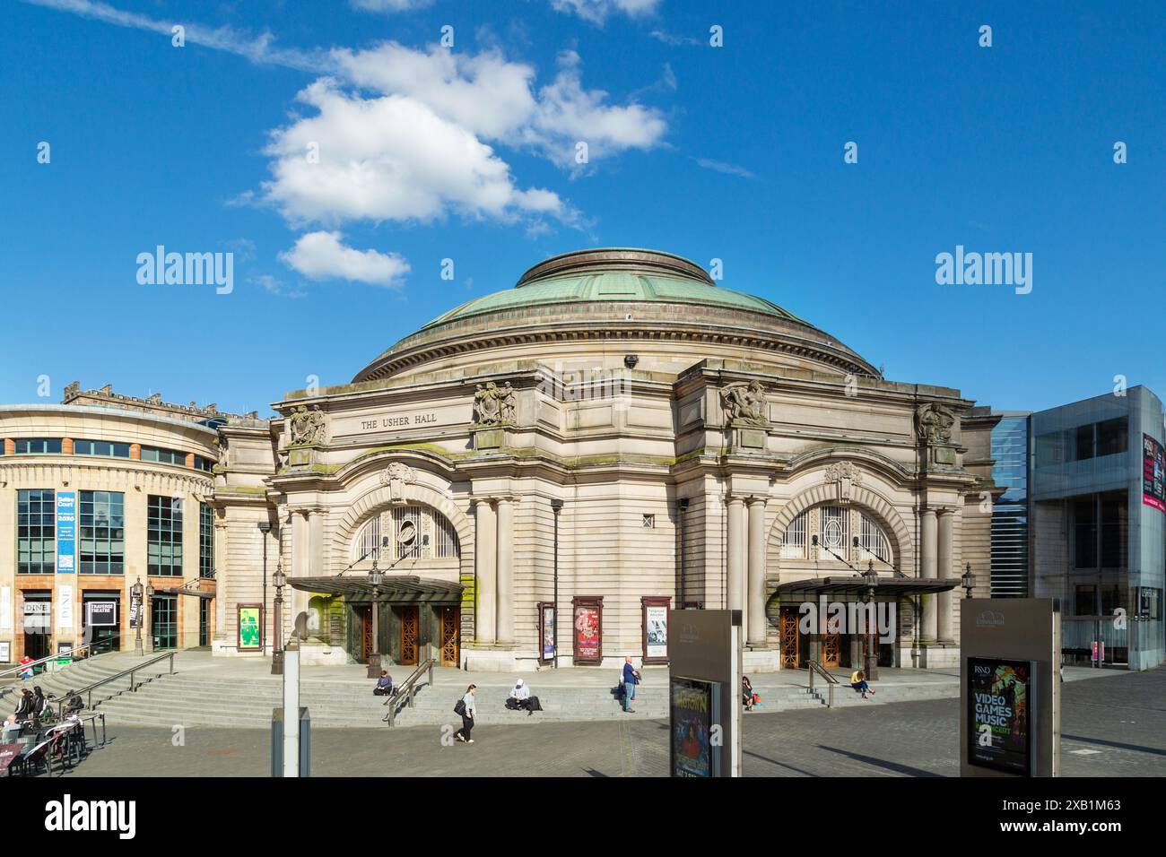 Die Usher Hall ist ein Konzertsaal im West End von Edinburgh, Schottland Stockfoto