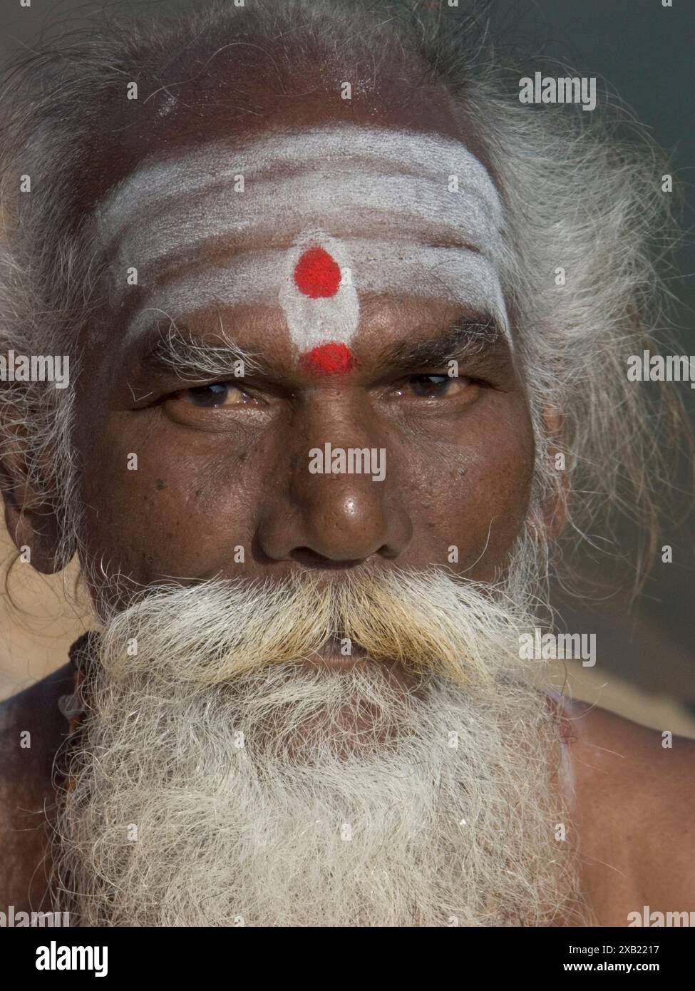 Ein Hindupilger, ein Sadhu oder Sucher, Indien. Stockfoto