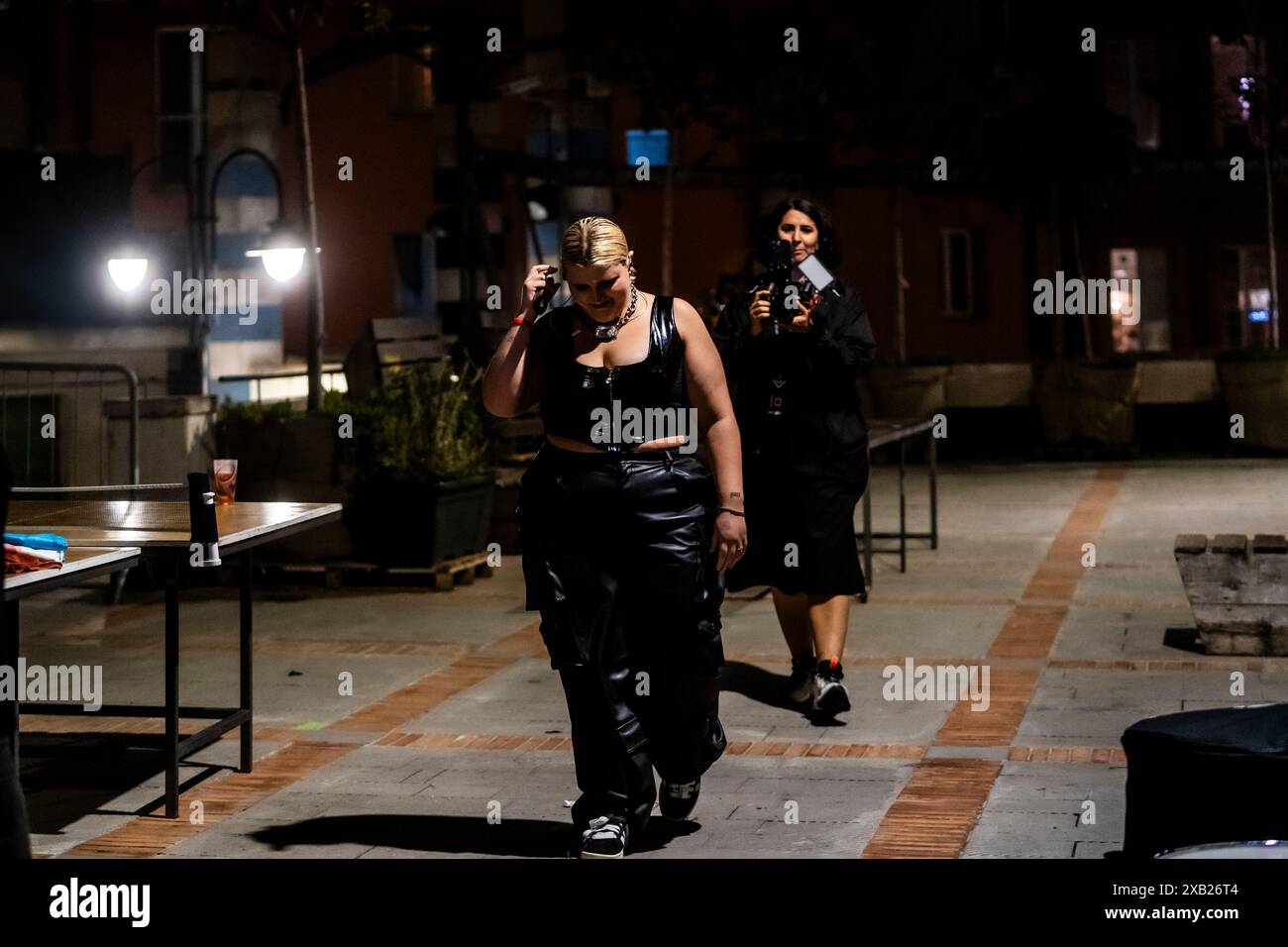 BigMama im Genoa Pride Village, der Rapper, im Konzert im Giardini Luzzati Stockfoto