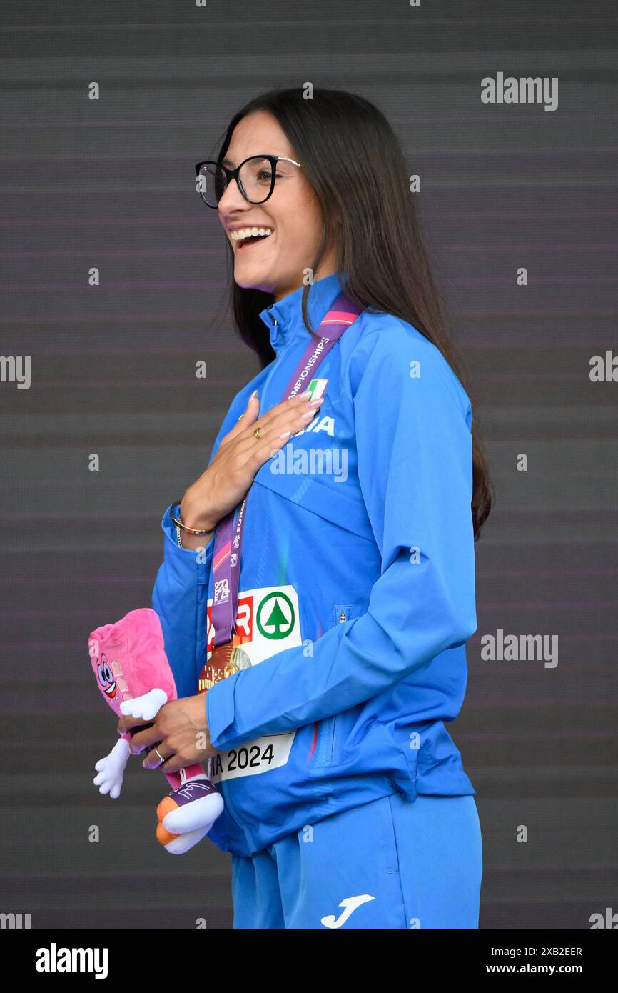 Rom, Italien. Juni 2024. Nadia Battocletti am 2. Tag der europäischen Leichtathletik 08. Juni 2024 im Olympiastadion in Rom Credit: Independent Photo Agency/Alamy Live News Stockfoto