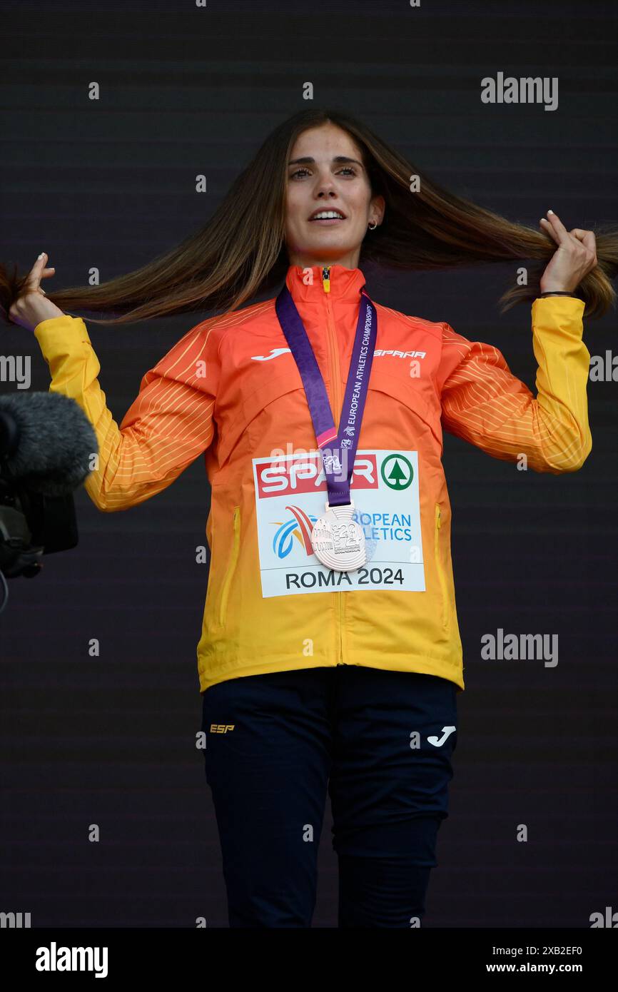 Rom, Italien. Juni 2024. Marta Garcia am 2. Tag der European Athletics 08. Juni 2024 im Olympiastadion in Rom Credit: Independent Photo Agency/Alamy Live News Stockfoto