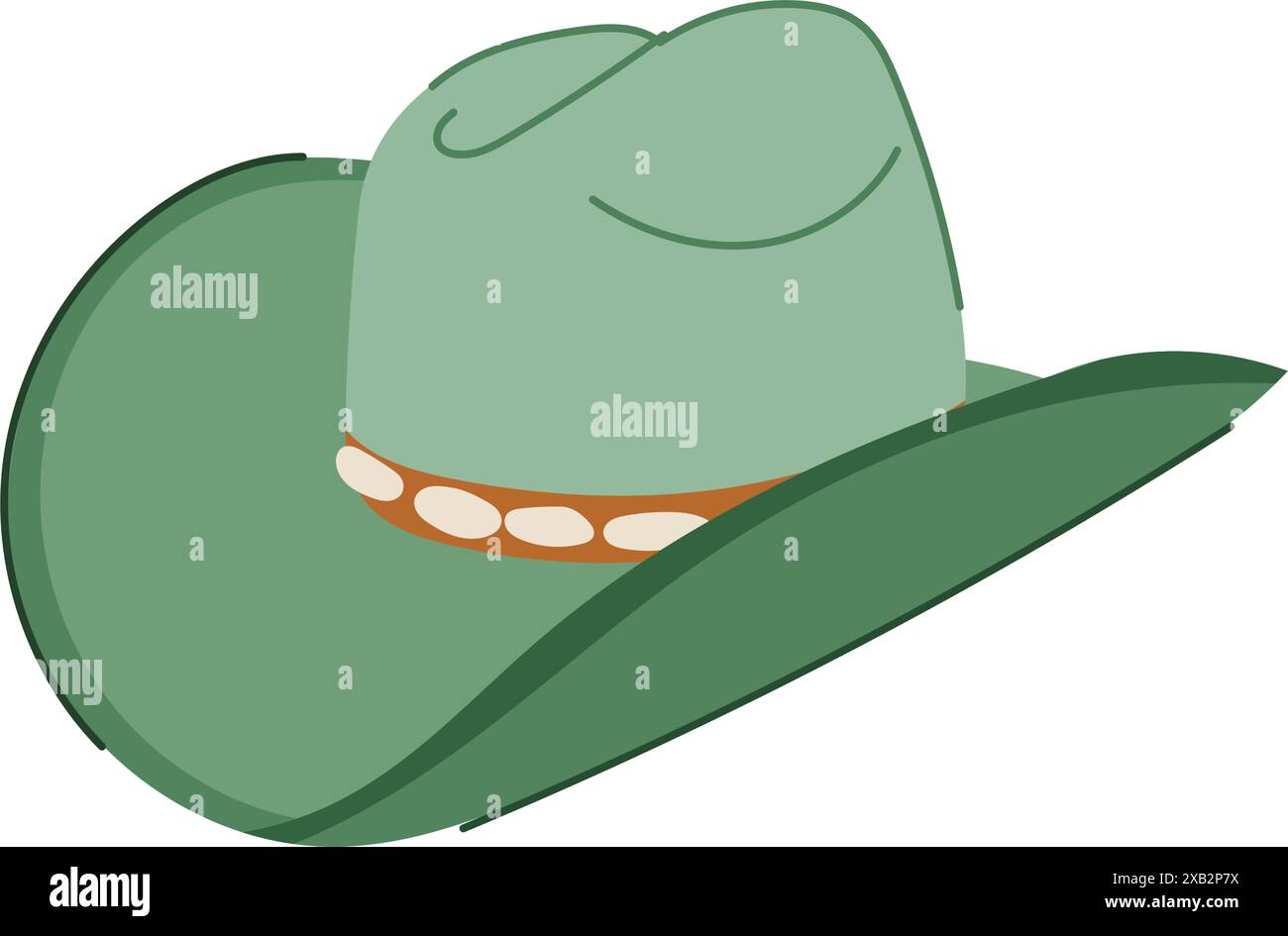 Cowboy Cowgirl Hut Cartoon Vektor Illustration Stock Vektor