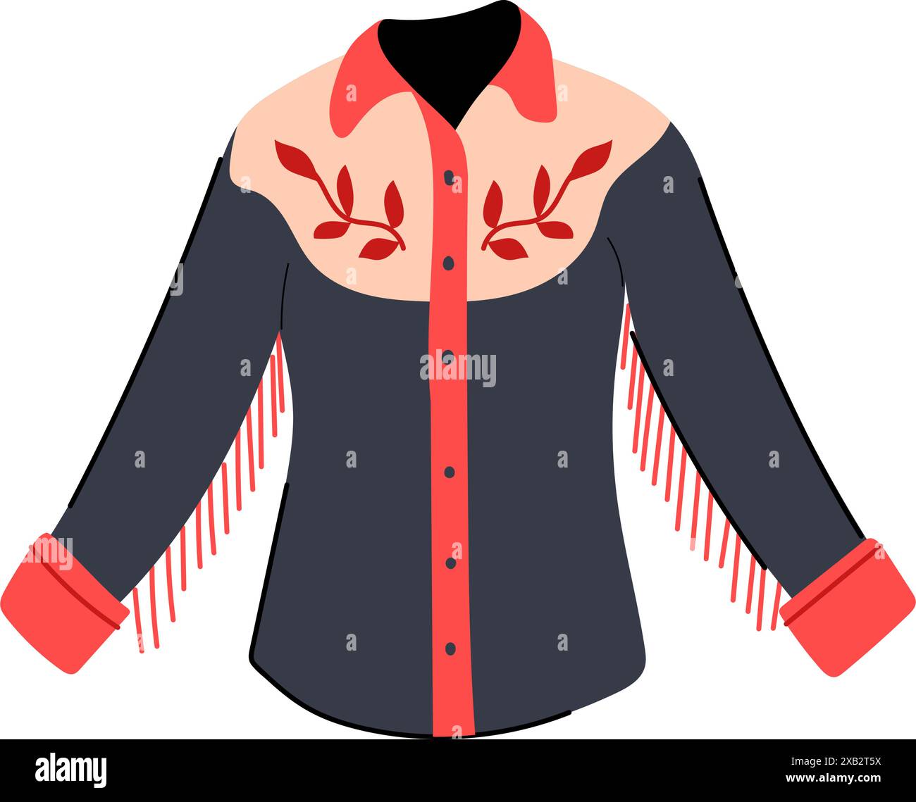 Hut Cowgirl Hemd Cartoon Vektor Illustration Stock Vektor