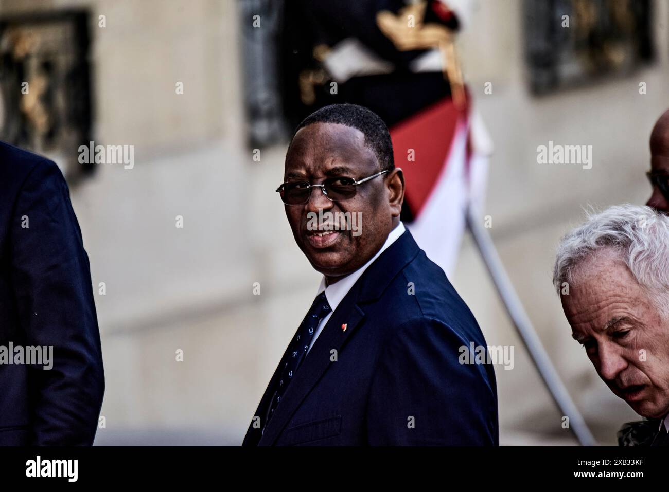 Antonin Burat/Le Pictorium - Staatsbesuch von US-Präsident Joe Biden in Frankreich. Juni 2024. Frankreich/Paris - ehemaliger Senegal-Präsident Macky Sall während eines Staatsessens im Elysee Palace in Paris am 8. Juni 2024 im Rahmen eines Staatsbesuchs von US-Präsident Joe Biden. Quelle: LE PICTORIUM/Alamy Live News Stockfoto