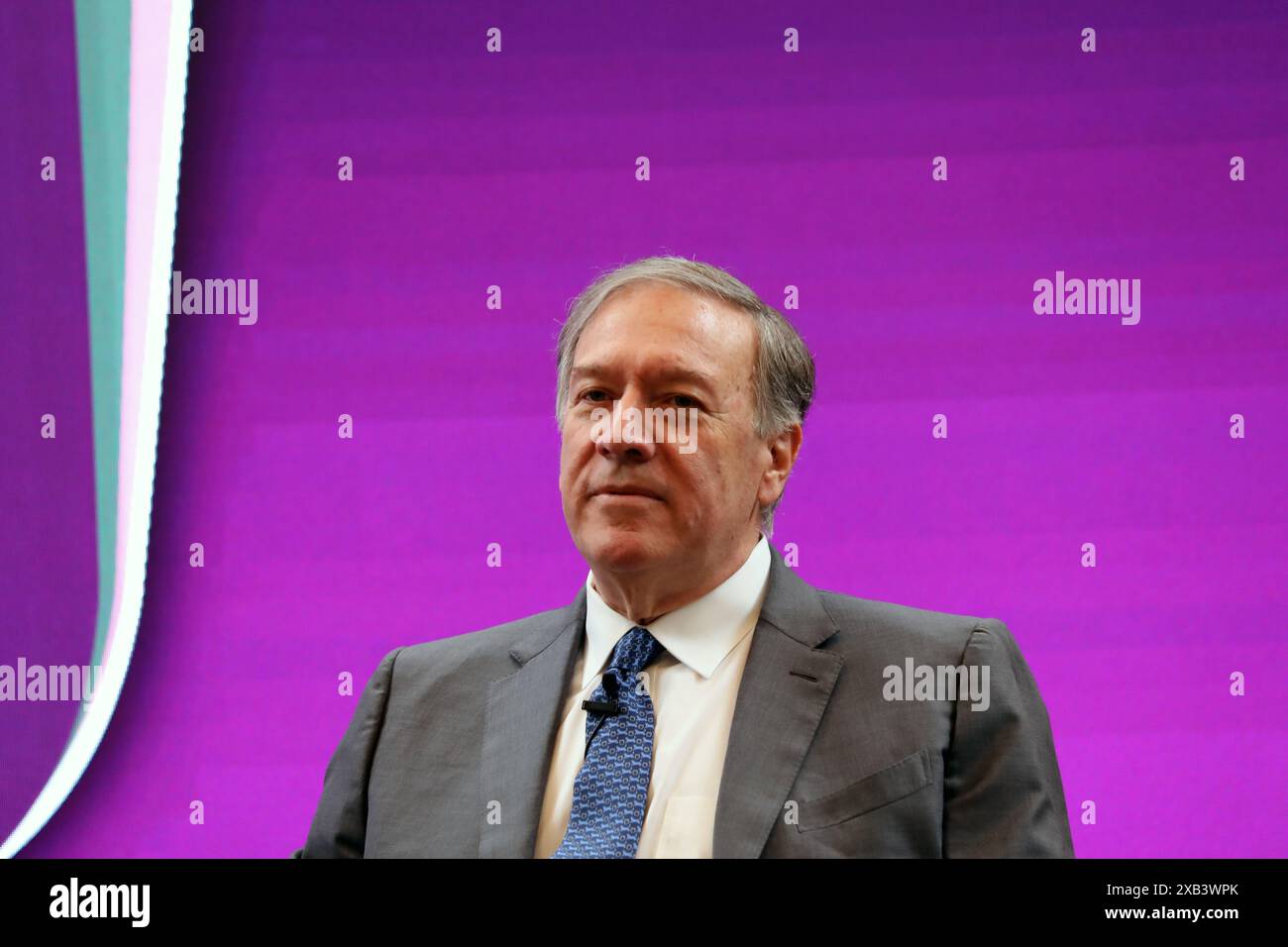 London, Großbritannien. Juni 2024. Ehemaliger US-Außenminister Mike Pompeo bei RUSI, London, UK Credit: Dominic Dudley/Alamy Live News Stockfoto