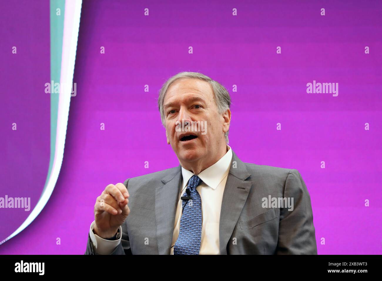 London, Großbritannien. Juni 2024. Ehemaliger US-Außenminister Mike Pompeo bei RUSI, London, UK Credit: Dominic Dudley/Alamy Live News Stockfoto