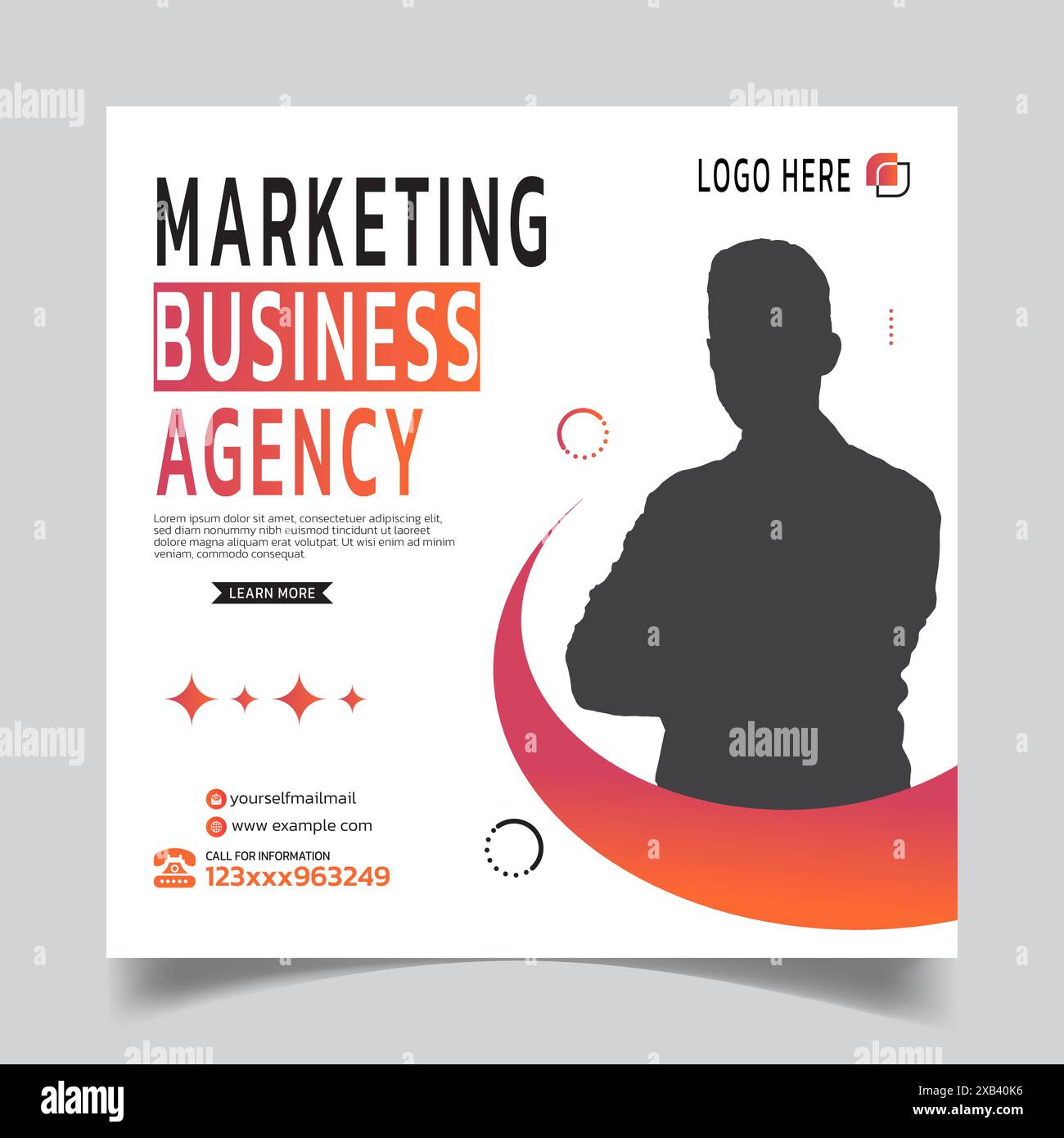 Minimal Creative Social Media Corporate Post Design oder trendige Vorlagen für Business Post Stock Vektor