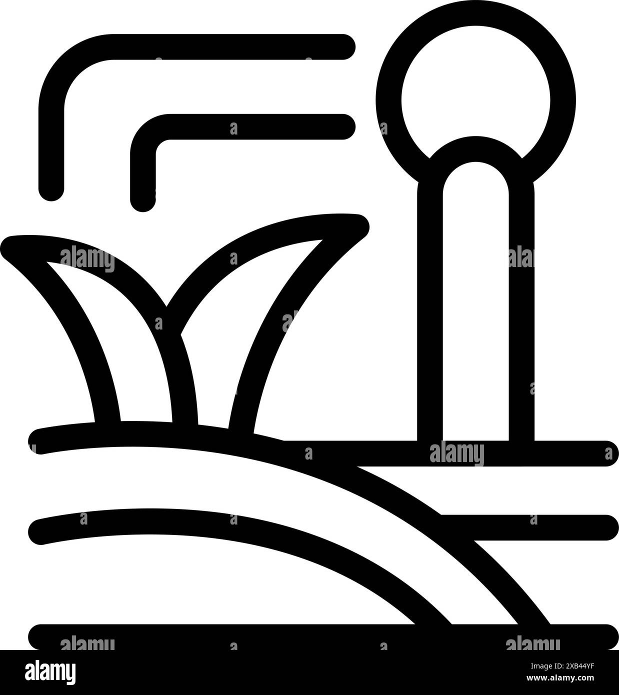 Das Opernhaus von sydney ist ein renommiertes Zentrum für darstellende Künste und ein berühmtes architektonisches Wahrzeichen in australien Stock Vektor