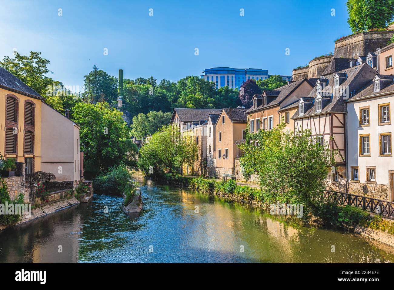 Die luxemburgische Altstadt, das Viertel Ville Haute, ist das UNESCO-Weltkulturerbe in Luxemburg Stockfoto
