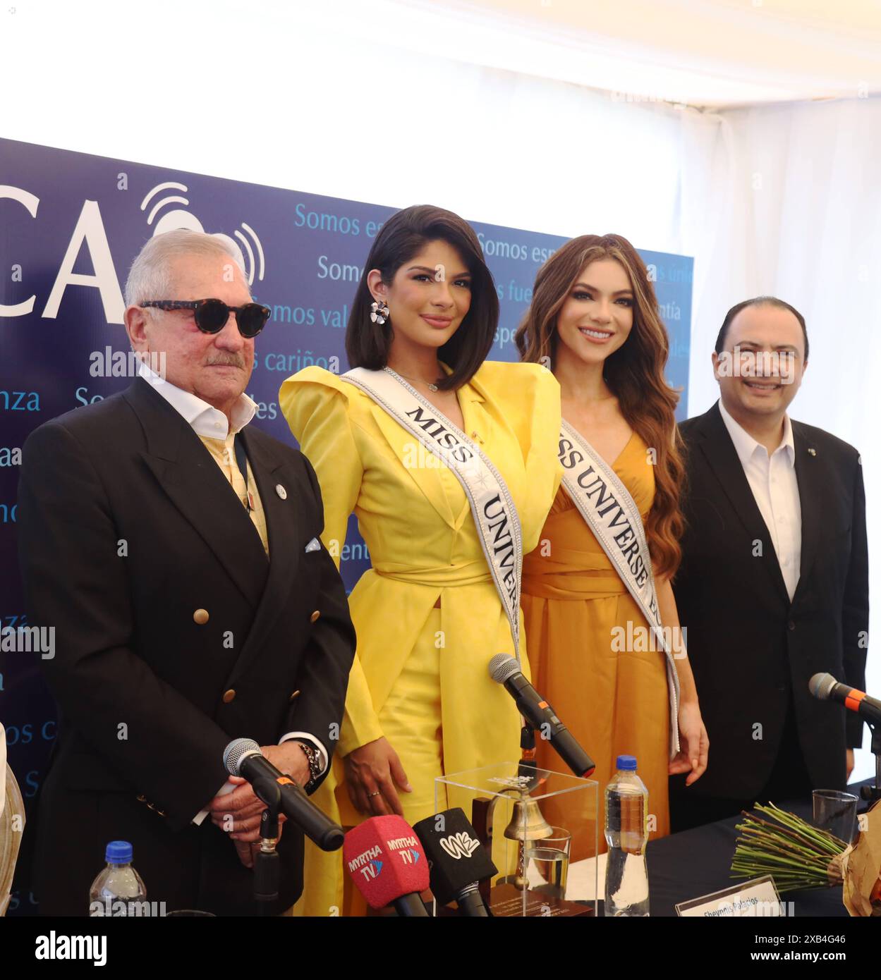 GYE SOLCA MISS UNIVERSE Guayaquil, Montag, 10. Juni 2024 die nicaraguanische Sheynnis Palacios, Miss Universe 2023 nahm an der Pressekonferenz Teil, auf der Solca das Projekt Hope präsentierte, das sich an Kinder mit Krebs richtete Fotos CÃ sar Munoz API Guayaquil Guayas Ecuador SOI GYE SOLCA MISSUNIVERSE 496f95f7777ed4ccb3a420a39438f2a9e Copyright: xCÃ Munozsarx Stockfoto