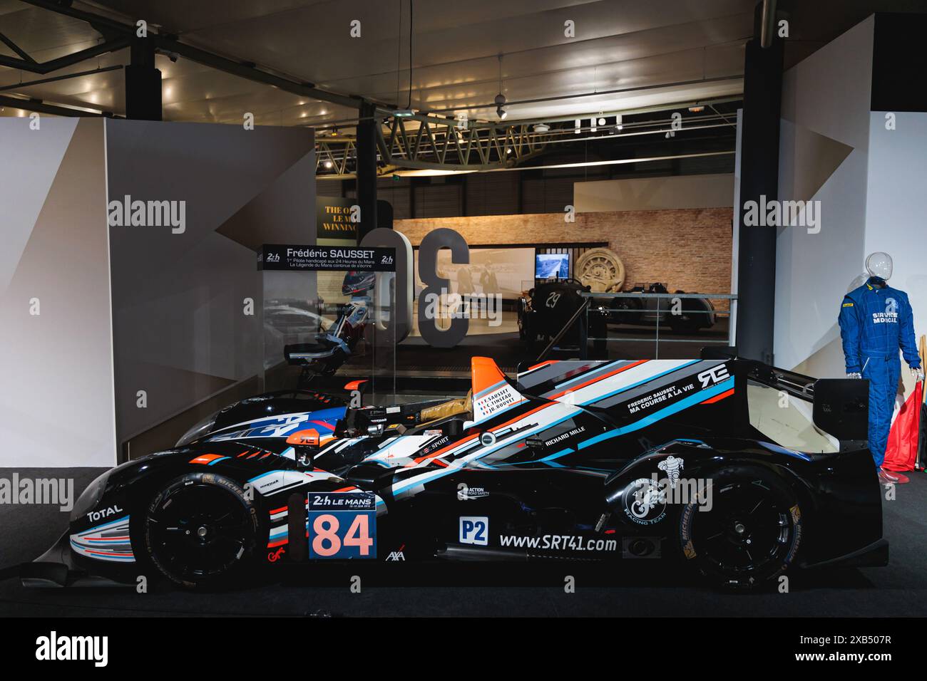 84 SAUSSET Frederic (fra) TINSEAU Christophe (fra) BOUVET Jean Bernard (fra) Morgan Nissan Team SRT41 beim EICHENRENNEN im Musee des 24 heures du Mans, am 8. Juni 2024 in Le Mans, Frankreich Stockfoto