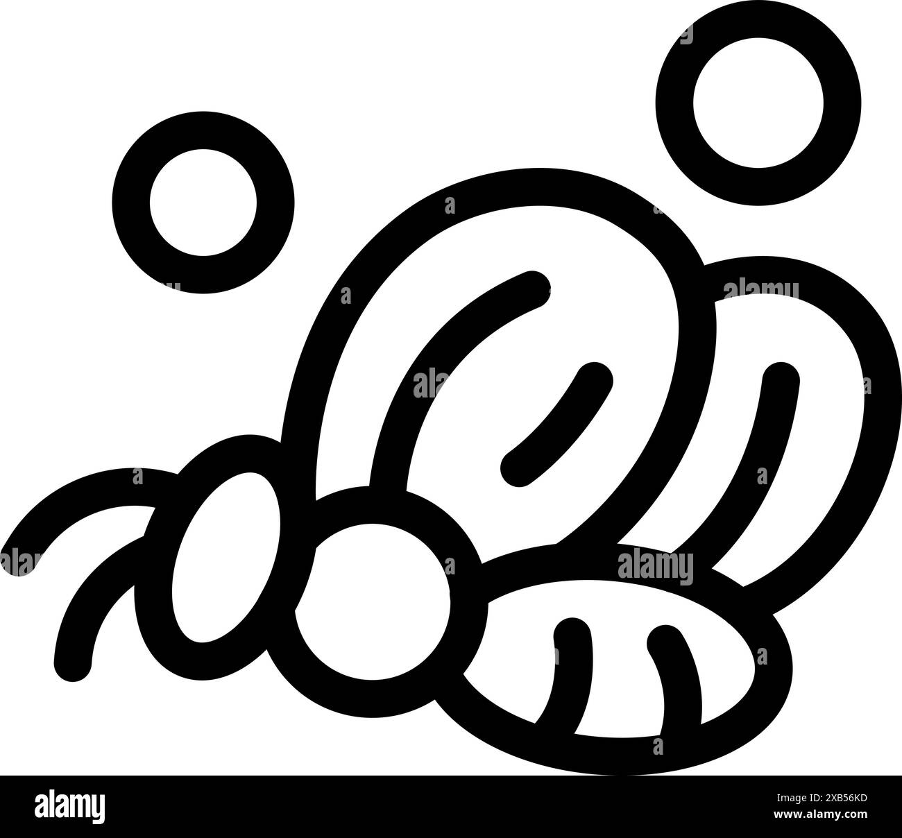 Cartoon-Stil Ikone einer Hausfliege verbreitet Keime Bakterien und Viren Stock Vektor