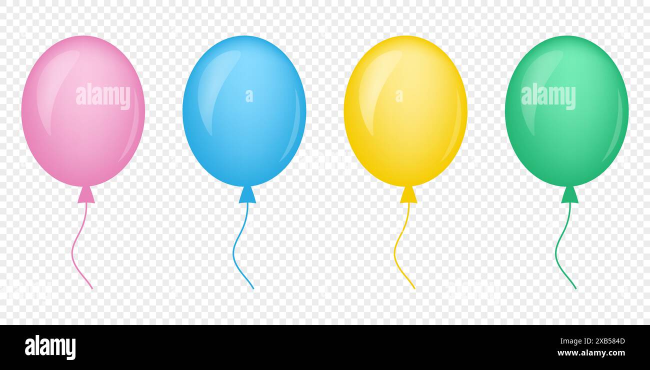 Set von bunten Luftballons Stock Vektor