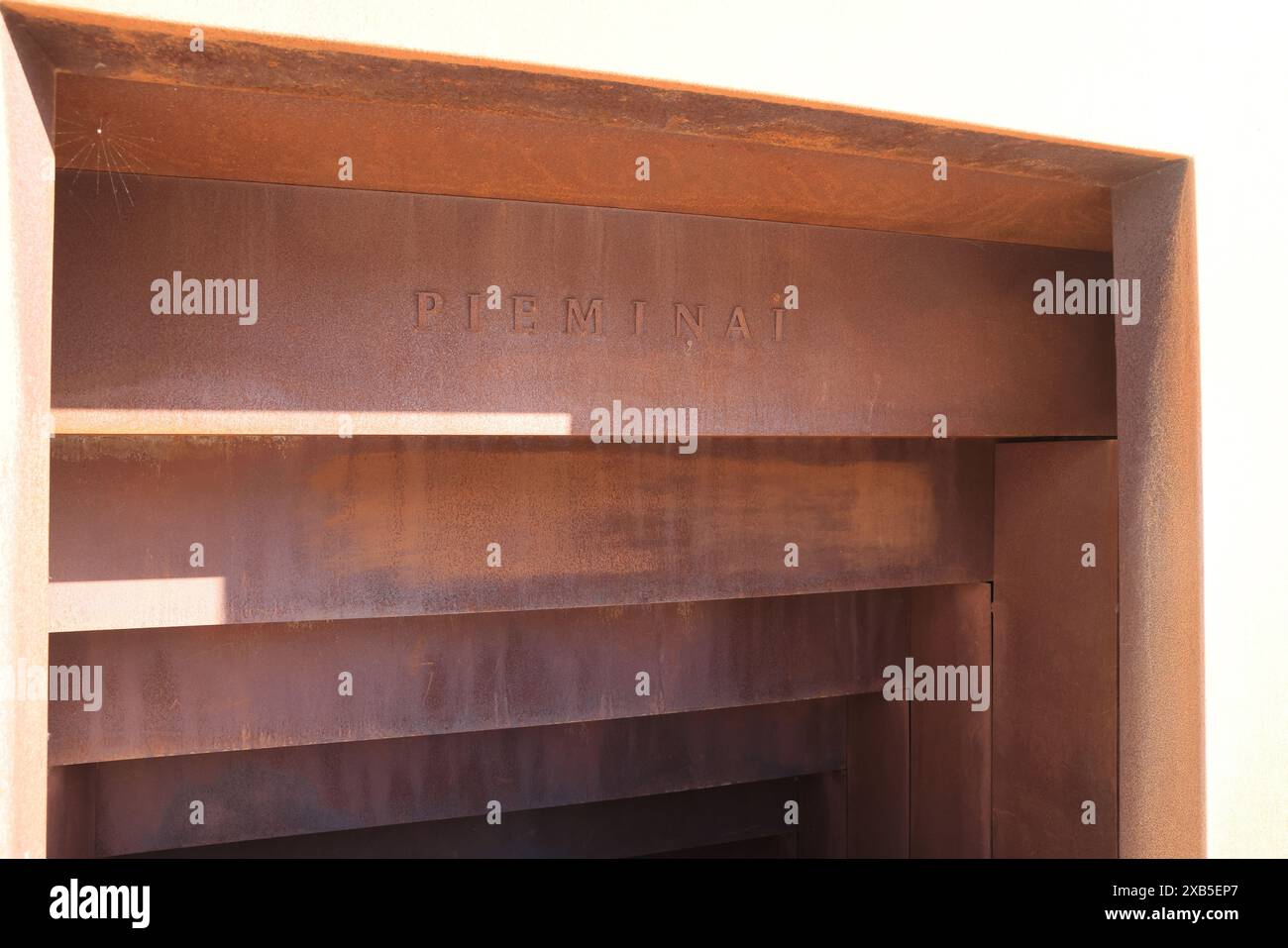 Gedenkstätte für die Opfer der sowjetischen Besatzung neben dem Lettland Museum, gegründet 1993, mit Exponaten aus der 51-jährigen Periode. Stockfoto