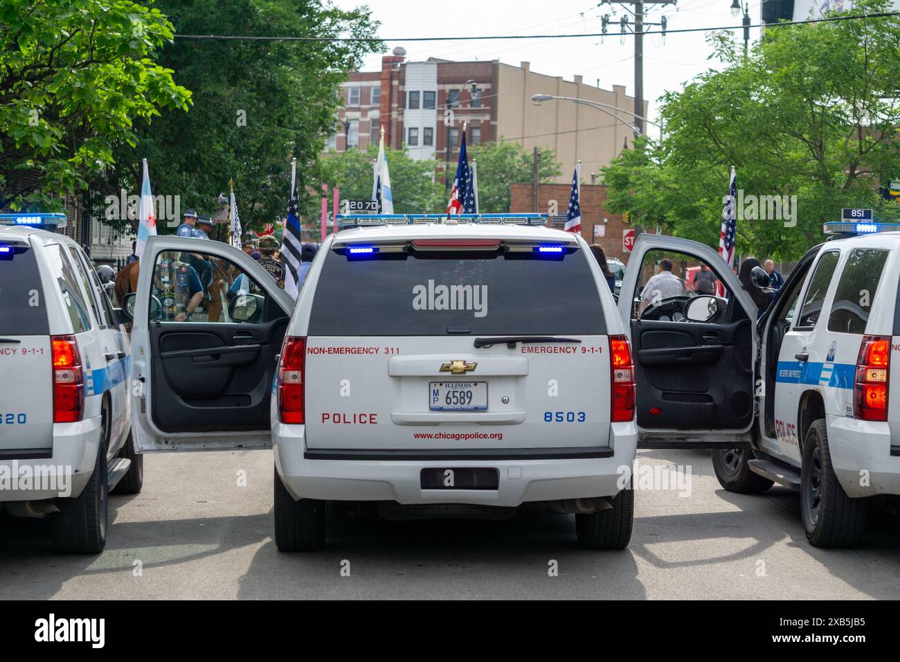 Chicago, IL - 4-30-2015: Chicago Police SUVs Stockfoto