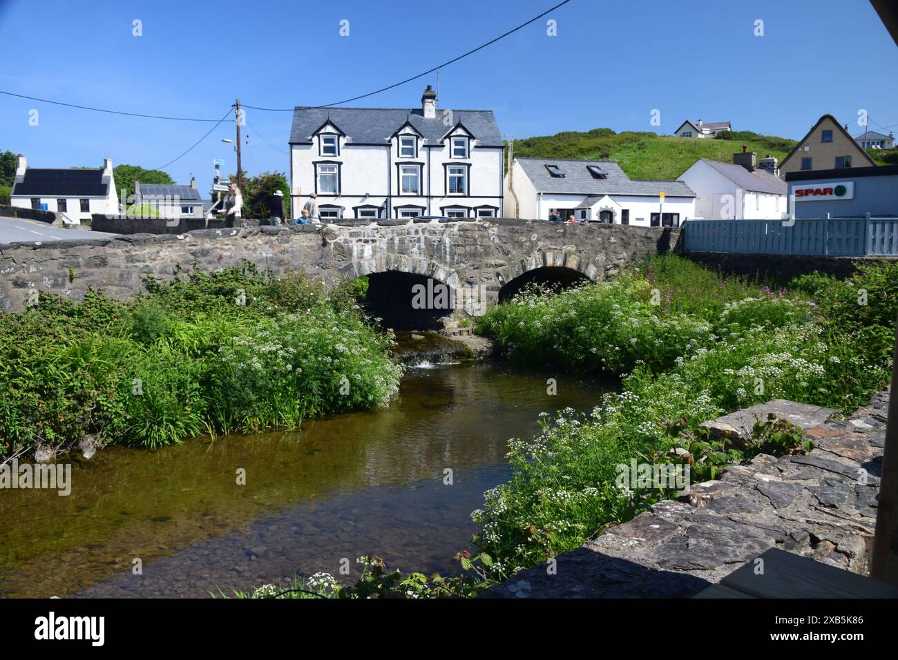 Dorf-Szene Stockfoto