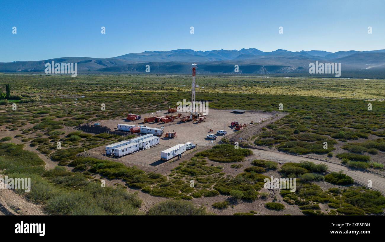 Zugausrüstung im Ölfeld Stockfoto