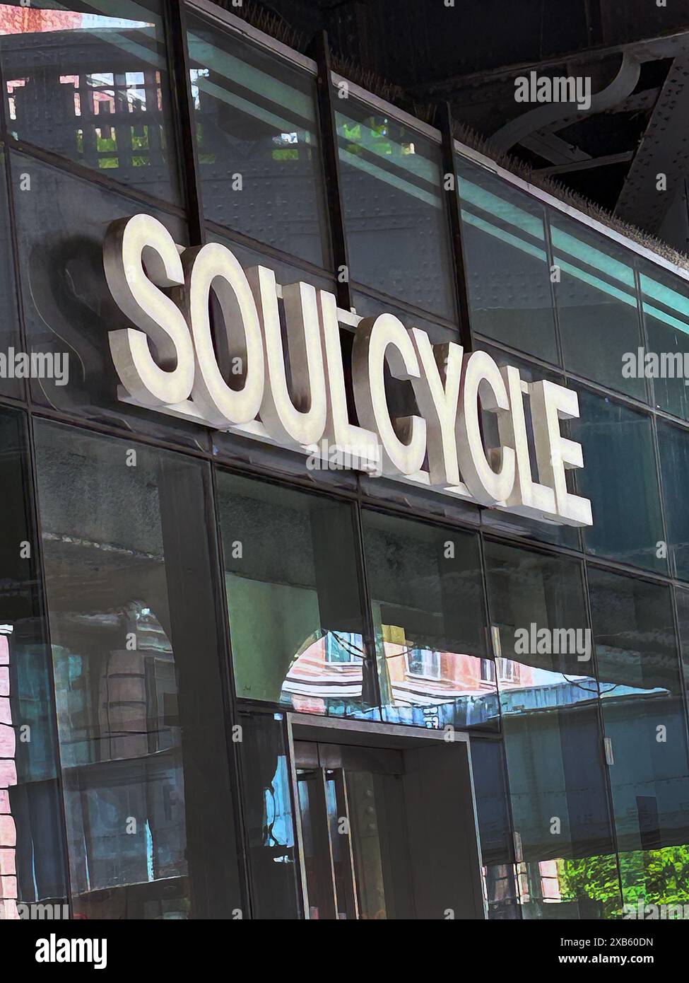 SoulCycle, Gebäudeeingang, New York City, New York, USA Stockfoto