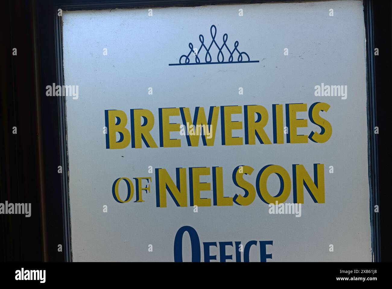 Vintage-Schild für die Brauer in Nelson, Neuseeland Stockfoto