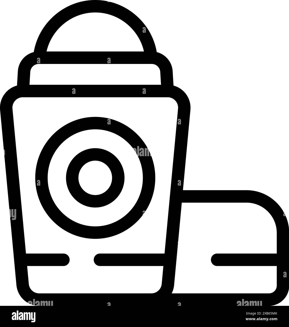 Der feste Deodorant-Stick wird geöffnet und zeigt seine glatte Oberfläche, die für langanhaltende Frische sorgt Stock Vektor