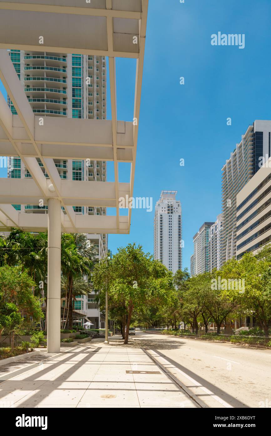 Blick auf die Brickell Avenue. Miami, Florida, USA. 2024 Stock Photo Stockfoto