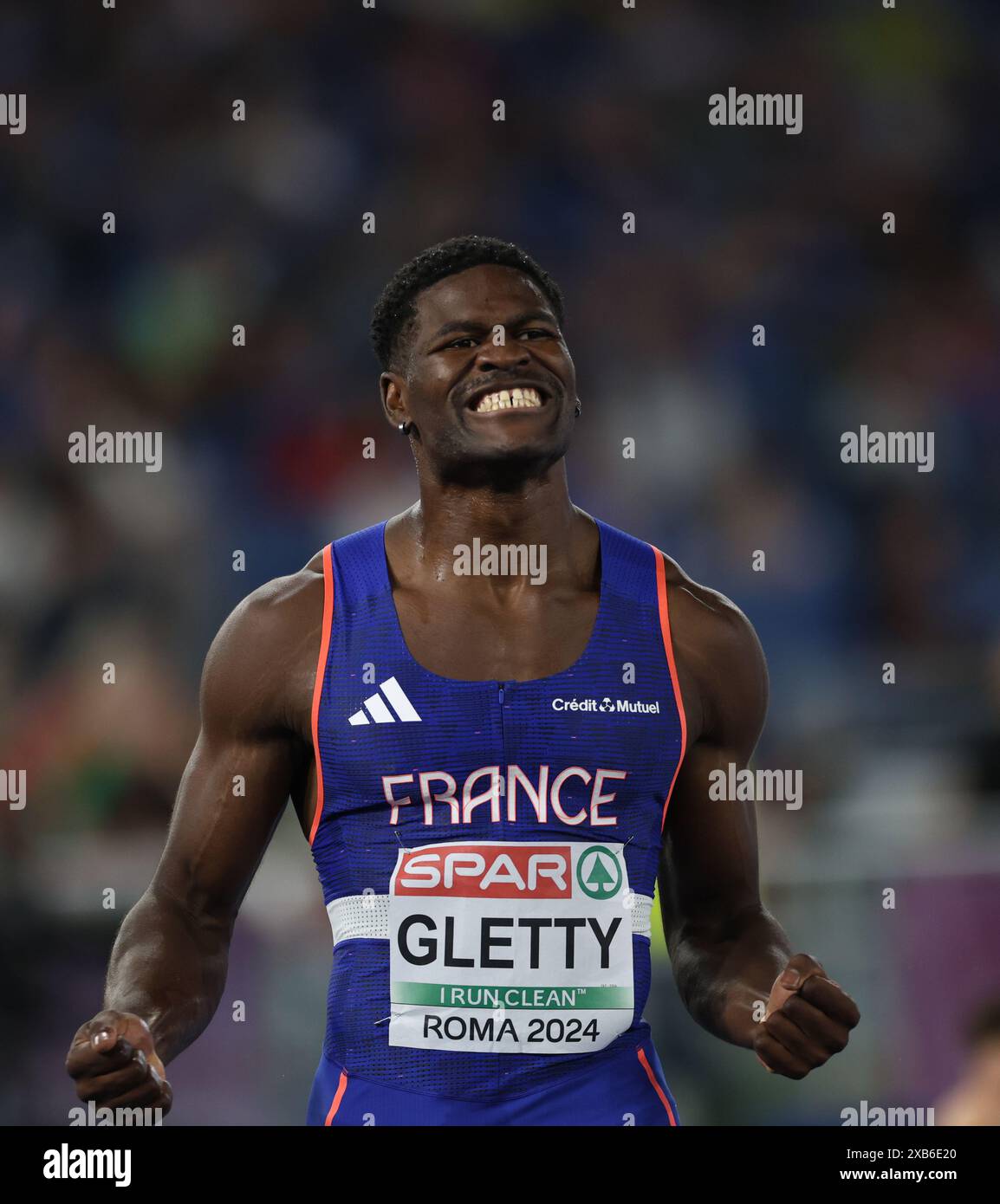 Rom, Italien. Juni 2024. Der französische Makenson Gletty reagiert vor