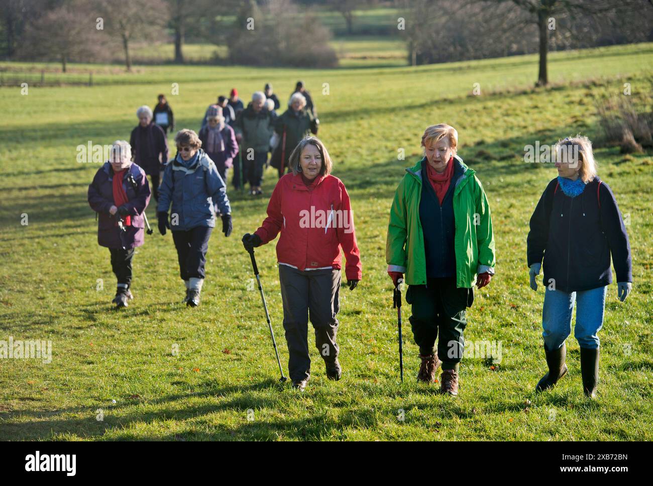 Die „Geriactives“-Gruppe in Ashton Court, Bristol. Stockfoto