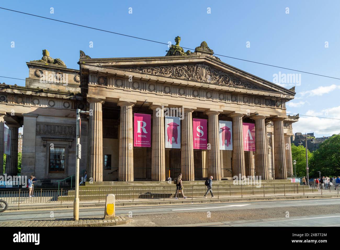 Die Royal Scottish Academy aus der Princess Street, Edinburgh Stockfoto