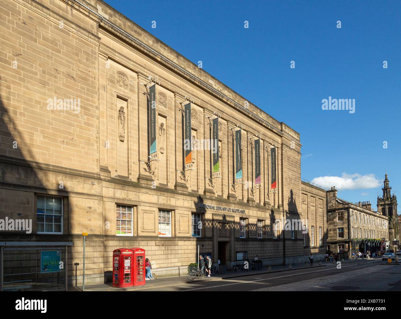 National Library of Scotland auf der George IV Bridge, Edinburgh, Schottland Stockfoto