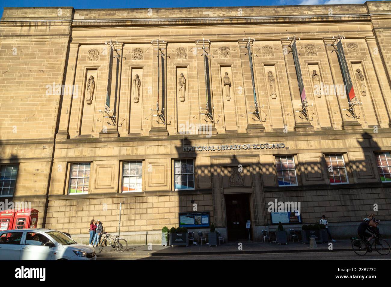 National Library of Scotland auf der George IV Bridge, Edinburgh, Schottland Stockfoto