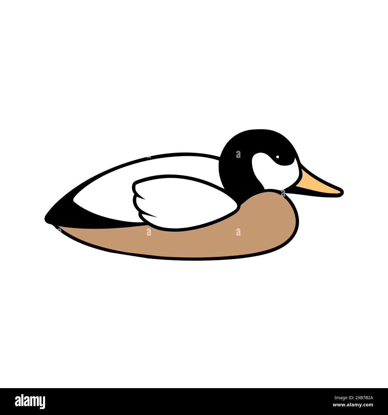 Canada Goose schläft Icon Vektor Illustration. KI-generiertes Bild. Clipart-Zeichentricksymbol Stock Vektor